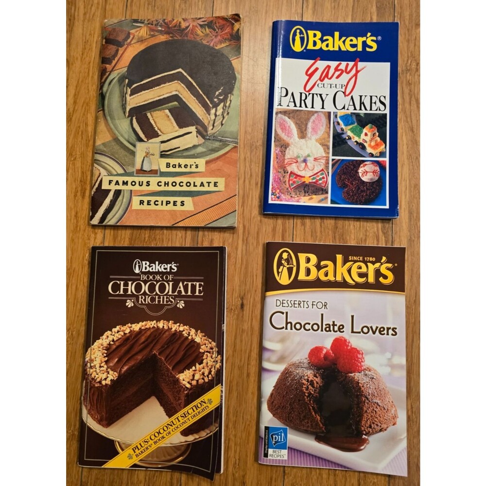 Vintage 1936 and Modern Baker's Chocolate Recipe Book Collection
